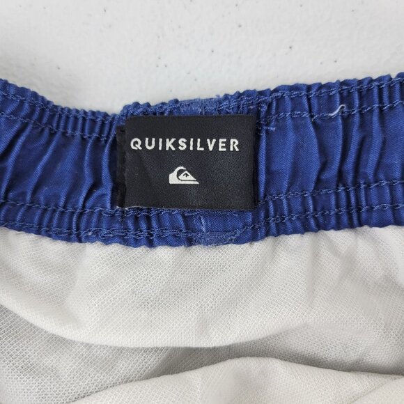 Quiksilver Stripe Boardshorts Hybrid Tie Waist Swim Lined High Rise Medium Mens - Picture 3 of 15